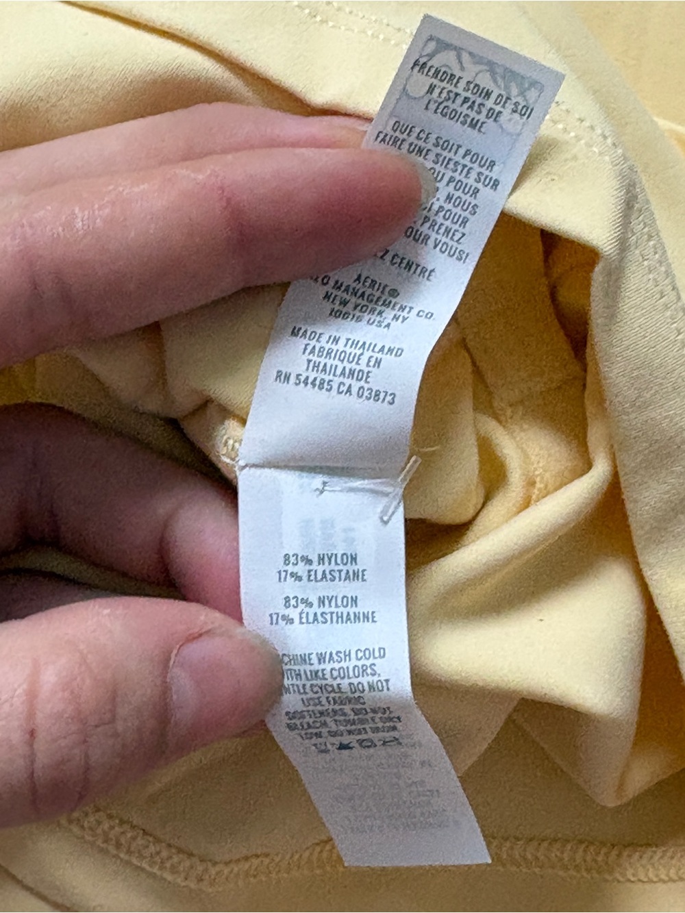 OFFLINE by Aerie Real Me Xtra Women’s Short Sleeve T Shirt in Yellow Notes - Picture 11 of 12